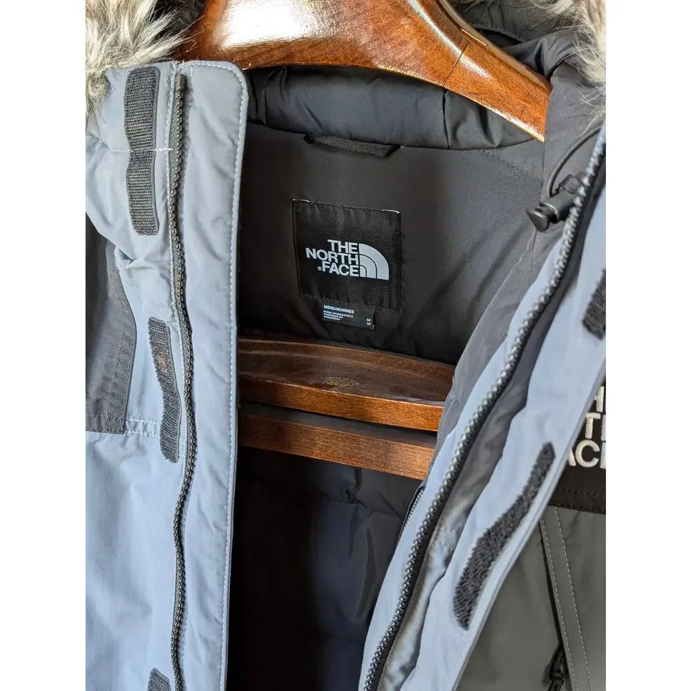 The North Face McMurdo Down Parka 600-Fill Faux Fur Hood Grey Black Men's Size M